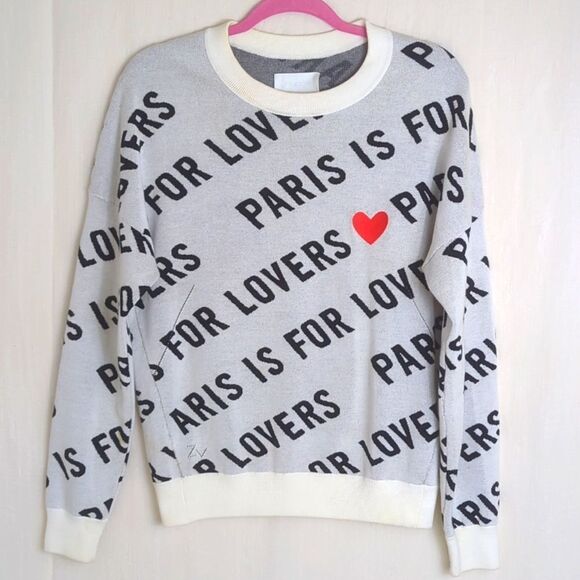Zadig & Voltaire Sweater Small Paris is for lovers sweater - Picture 1 of 5